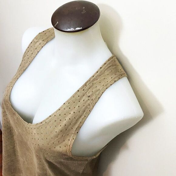Faux Suede Die Cut Tank Top - Picture 6 of 6